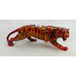 Anita Harris large rare tiger figure: 40cm in length. Gold signed.