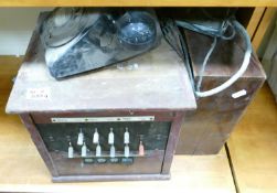 Pine Cased Early Telephone Exchange: together with later telephone(2)