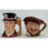 Royal Doulton large character jugs: Drake & Limited Edition George Stephenson(2)