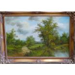 Large Gilt framed Landscape Picture: