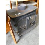 Cotswold Branded Large Cast Iron Log Burner:59cm length 53cm height( to base of flu) 33cm depth