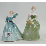 Royal Doulton Lady Figures: Clareissa HN2345 & Celeste HN2237(2)