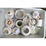 A good collection of Sadler: to include floral biscuit barrels, vases,