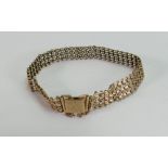 9ct gold ladies bracelet , 11.