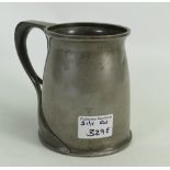 A Tudric for Libery & Co: pewter tankard, height 12.