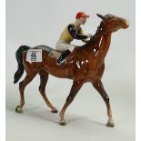 Beswick Jockey on brown horse 1037: chip to ear and leg restuck