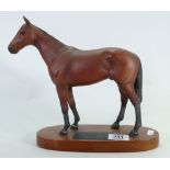 Beswick connoisseur model of Mill Reef:2422 on wood plinth.