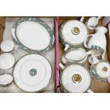 Royal Doulton Tudor Grove items to include: Dinner Plates, Oval Platter, Tureens,