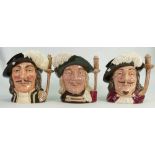 Royal Doulton large character jugs The three Musketeers comprising Athos D6434,