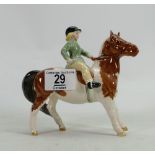Beswick Girl on Skewbald Pony 1499: