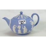 Wedgwood Tea pot: blue jasperware