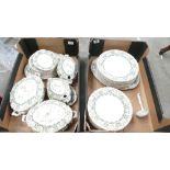 A collection of Royal Doulton Peel Patterned Dinner Ware: to include dinner plates, platters,