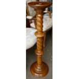 Dark Wood twisty column plant stand: