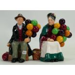 Two larger Royal Doulton figures: Old balloon seller 1315 & The balloon man 1954 (2)