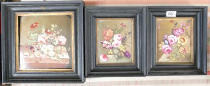 3 Hand Painted Plaques: all with minor faults(3)