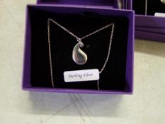 A quantity of boxed Chavin Sterling Silver jewellery: necklaces (10).