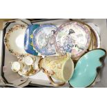 A mixed collection of items to include : decorative wall plates, Royal Albert Old Country Rose