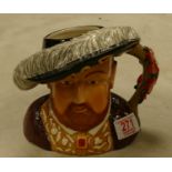 Boxed Royal Worcester NOS Large Character Jug Henry VIII, limited Edition