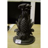 Heavy Victorian Cast Iron Pineapple Door Stop: height 24cm