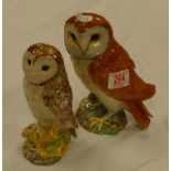 Beswick Owl 1046: together with Royal Doutlon Barn Owl decanter(2)