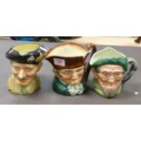 Royal Doulton Large Character Jugs: Old Charley, Auld Mac & Monty(3)