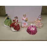 Royal Doulton small lady figures to include: Mothers Helper HN3650, Buttercup HN3268, Victoria