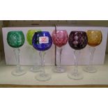 A collection of Royal Doulton crystal wine glasses: 6 glasses