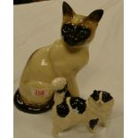 Royal Doulton Siamese Cat 1882 & similar Persian Cat(2):