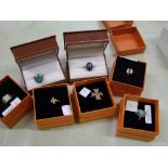A quantity of boxed Chavin Sterling Silver rings: (14).