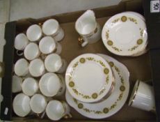 Clare bone china 12 setting coffee set: