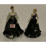 Royal Doulton Lady Figures: Evening Elegance HN4789 & Caitlyn HN4666(2)