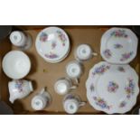A collection of Stanley Floral Decorated Tea Ware: