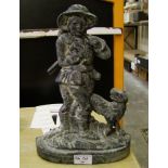 Heavy Victorian Cast Iron Door Stop: height 32cm