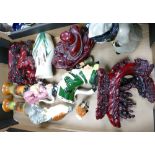 A mixed collection of items to include: Resin oriental figures, Royal Doulton Vases, Kirkham toby