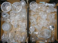 A large collection of cut glass crystal to include: glasses, vases, bowls, ornaments etc (2 trays)