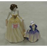 Royal Doulton figure Jennifer Hn4248: togther with Dinky Doo (2)