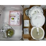 A Mixed collection of items to include: Leonardo Boxed Cup & Saucer set, Glass Paperweights, Johnson