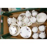 A collection of Melba & Colclough Floral Decorated Tea Ware: