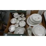 A large collection of Royal Doulton Tumbling Leaves patterned tea and dinner ware: including plates,