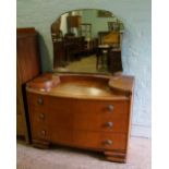 1920's Oak dressing table with mirror: