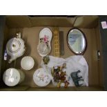 A mixed collection of items to include: Wade Whimsies, Crown Devon floral tea ware, Weatherbey