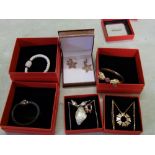A quantity of cased Chavin Sterling Silver jewellery: necklaces, earrings, bangles and ring (10).
