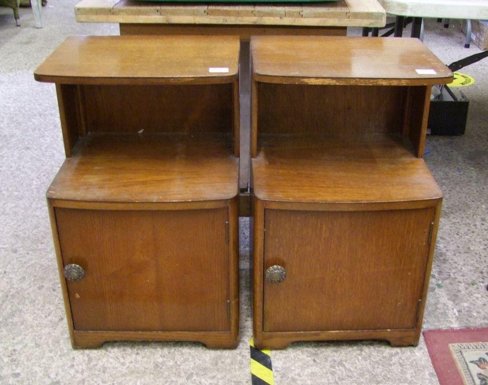 Pair of 1920's bedside cabinets: