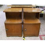 Pair of 1920's bedside cabinets:
