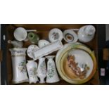 A collection of pottery to include: royal Doulton series ware plates, Coalport & Aynsley Wedgwood