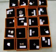 A quantity of boxed Chavin branded Sterling Silver rings: (20).