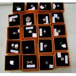 A quantity of boxed Chavin branded Sterling Silver rings: (20).