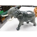 Beswick Large Elephant: trunk damaged, height 28cm