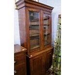 Early 20th Century Mahogany display cabinet: 207cm high x 94cm wide