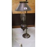 Vintage table lamp: in the form of an oil lamp. Height 54cm